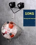 Mat Black No Drill Metal Kitchen Storage