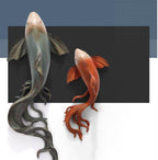 Modern Fengshui Resin 3D Wall Sticker Fish