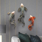 Modern Fengshui Resin 3D Wall Sticker Fish