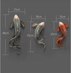 Modern Fengshui Resin 3D Wall Sticker Fish
