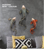 Modern Fengshui Resin 3D Wall Sticker Fish