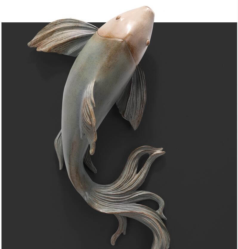 Modern Fengshui Resin 3D Wall Sticker Fish