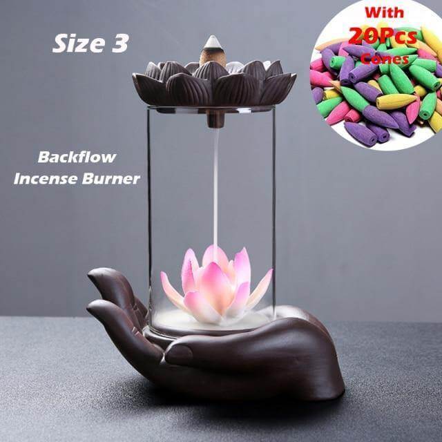 Feng Shui Ceramic Dragon Waterfall Incense Burner
