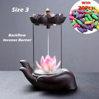 Feng Shui Ceramic Dragon Waterfall Incense Burner
