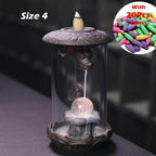 Feng Shui Ceramic Dragon Waterfall Incense Burner