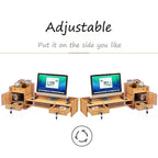 Multifunction Desktop Monitor Riser Computer Organizer