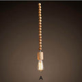 Retro Style Nature Oak Wooden Pendant Lamp