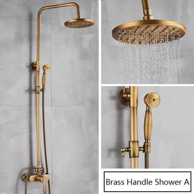 Elegant Luxury Antique Rainfall Bathroom Shower Set