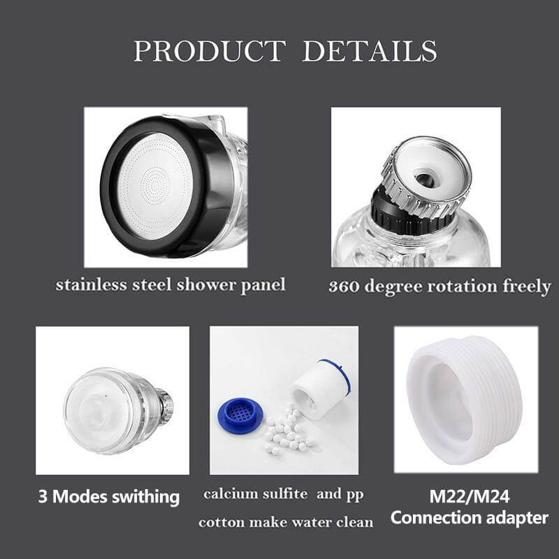 Multifunction Rotatable Water Spray Faucet Filter