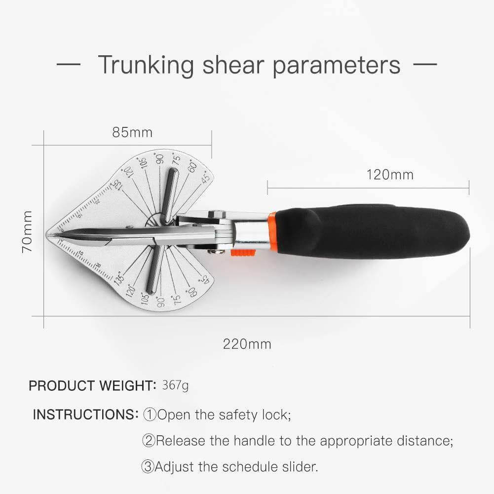 Multi-angle Multifunctional Wood Pipe Scissor Cutter Tool