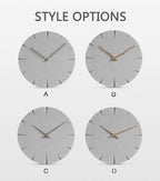 Novel Grey Life Wooden Wall Clock