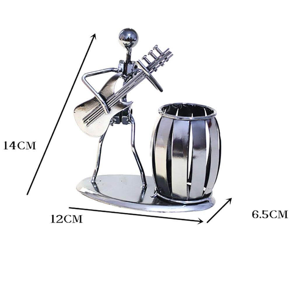 Metal Guitar Bass Violin Rocker Pen Holder