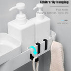 Bathroom Rotating Adjustable Shampoo Wall Shelf Organizer