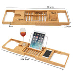 Retractable Bamboo Bathtub Shelf Bridge