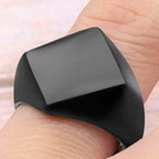 Elegant Minimal Matte Square Ring