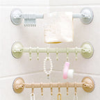 Adjustable Hook Double Suction Towel Rack