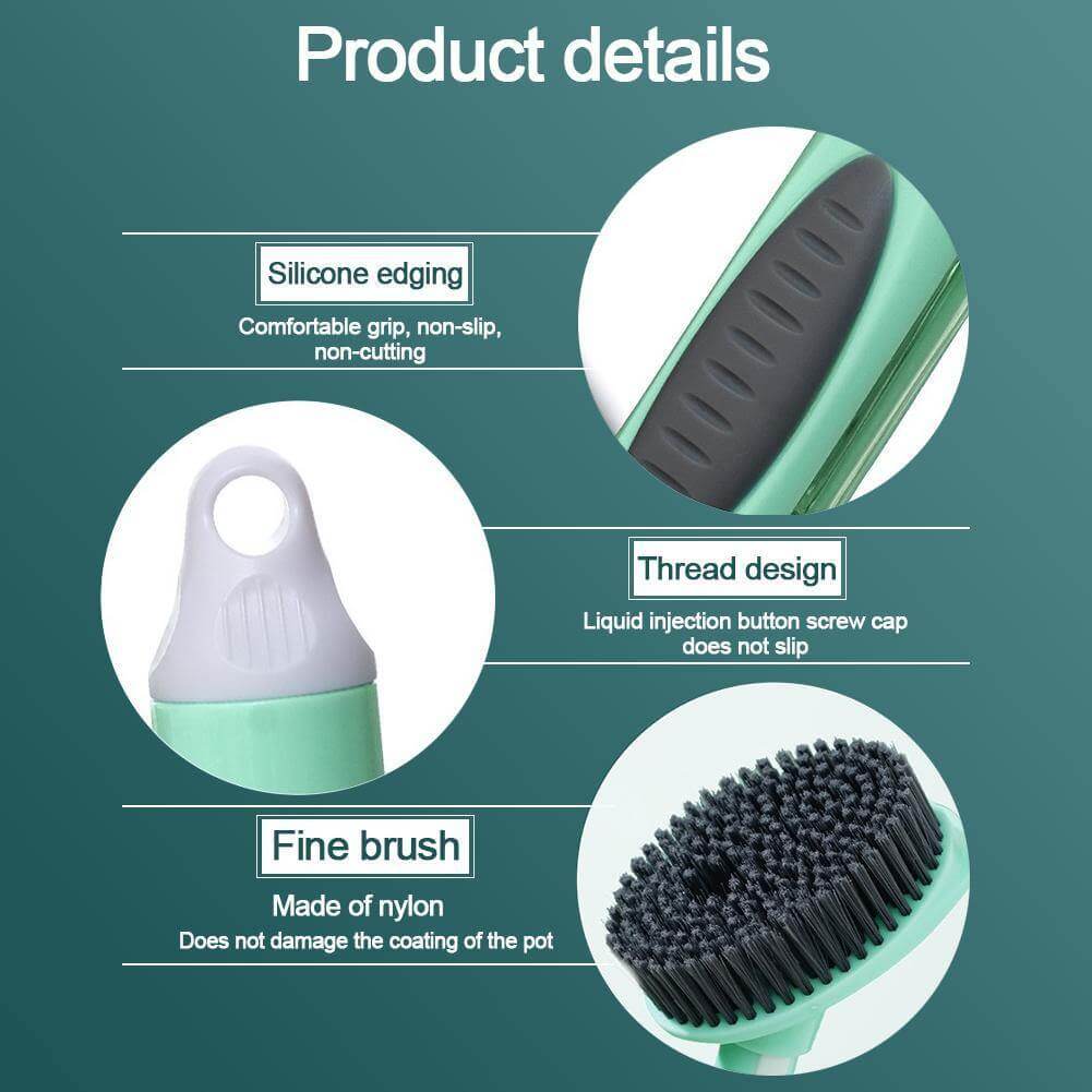 Multifunctional Kitchen Dish Soap Dispensing Brush