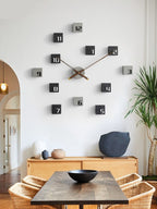 Nordic Creative Self Adhesive Wooden Wall Clock