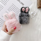 Cute Rabbit Ears Plush AirPods Case