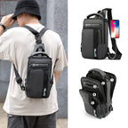 Anti-Theft USB Charging Waterproof Crossbody Bag