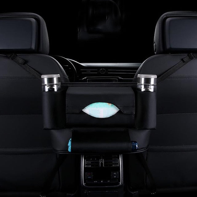 Leather Car Back Seat Organizer