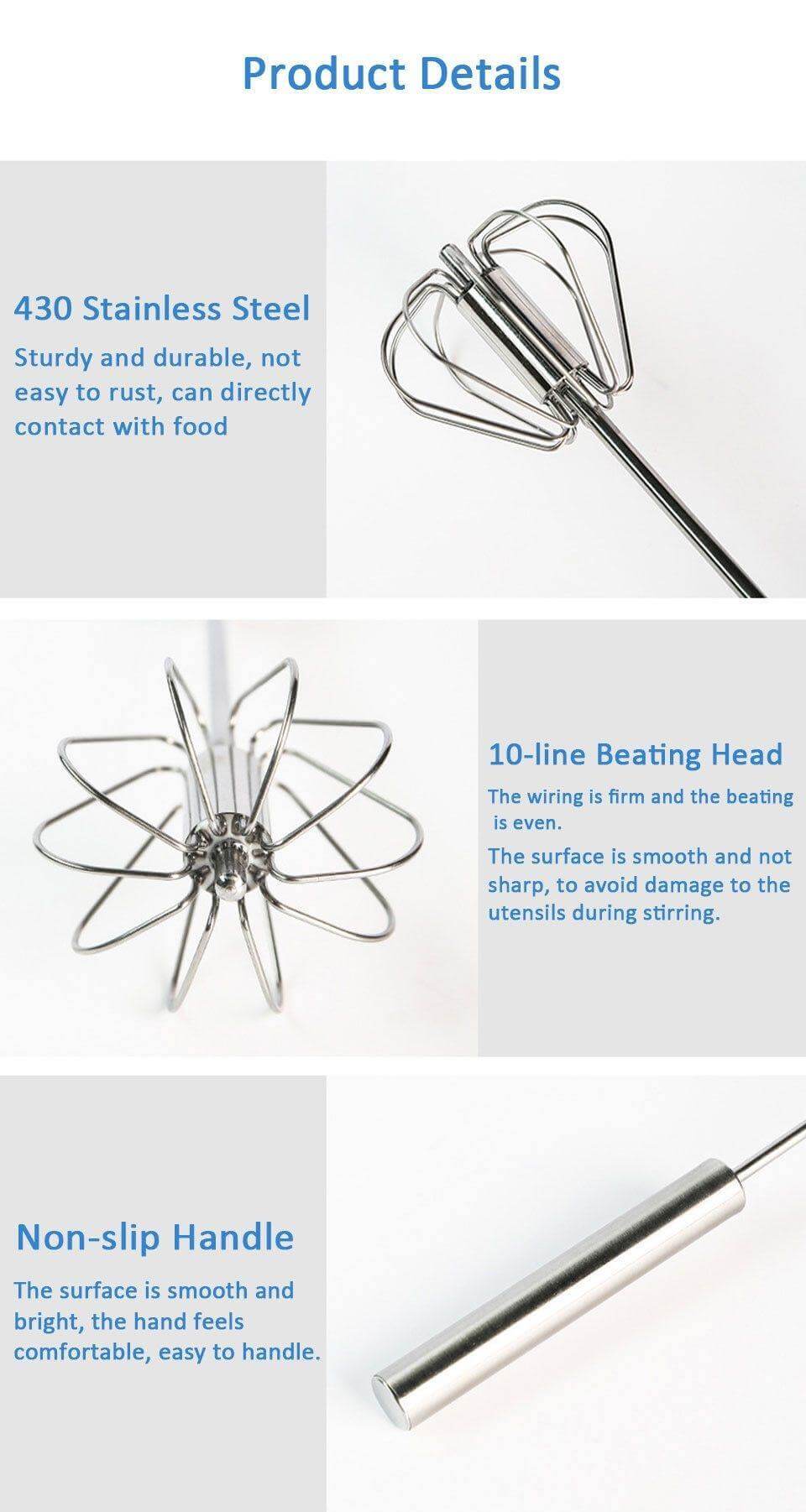 Stainless Steel Easy Stirrer Whisk