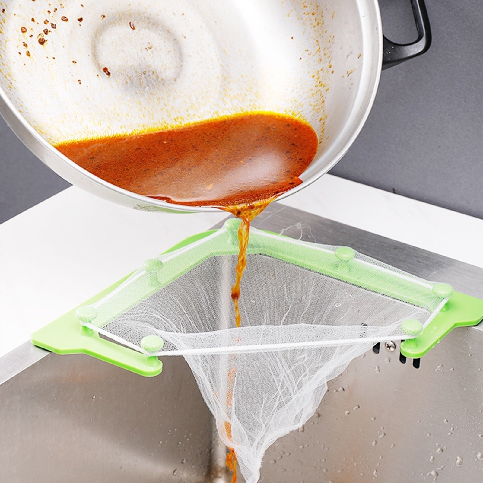 Kitchen Sink Corner Drainer Filter