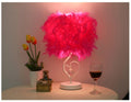 Creative Feather Crystal Table Lamp