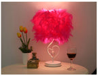 Creative Feather Crystal Table Lamp