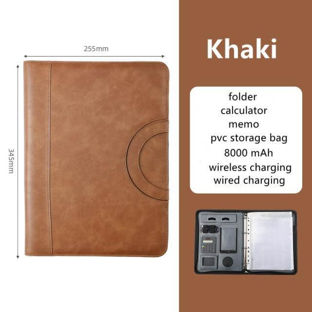 Leather Multifunctional PowerBank Notebook