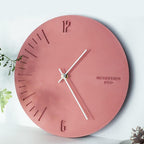 Simple Silent Pastel Pink Wall Clock
