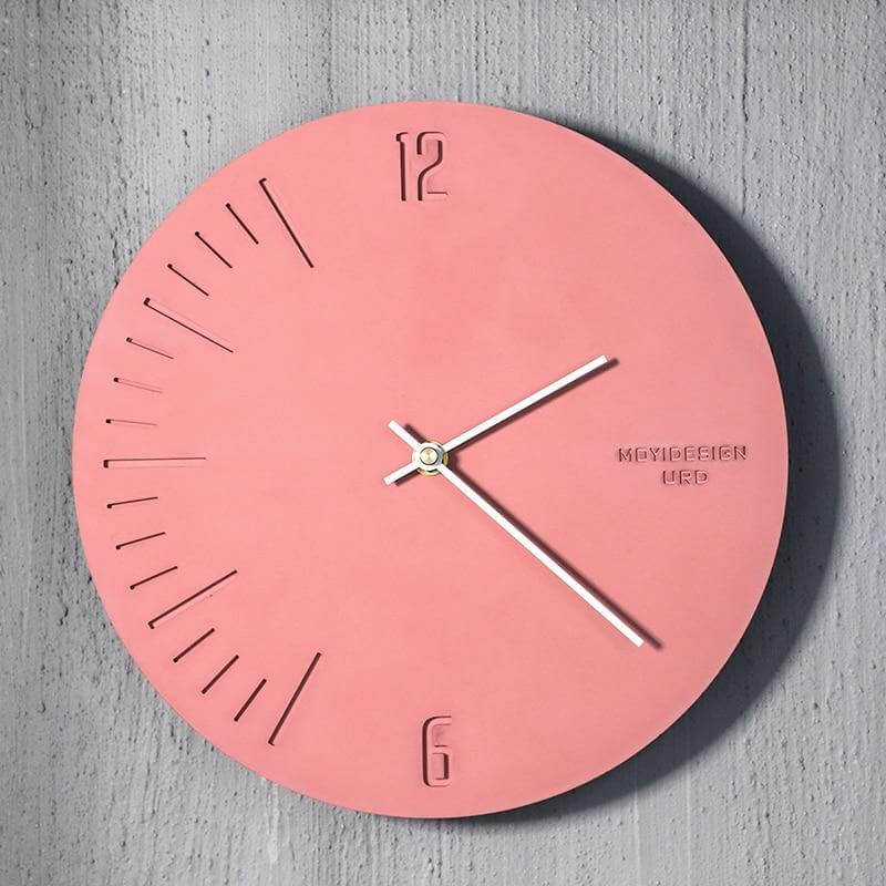 Simple Silent Pastel Pink Wall Clock