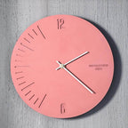 Simple Silent Pastel Pink Wall Clock