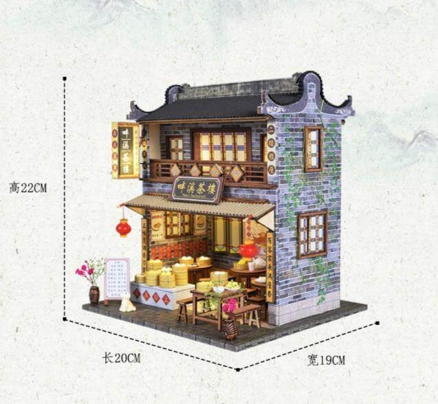 DIY Unique Wooden Style Oriental Hand-assembled House