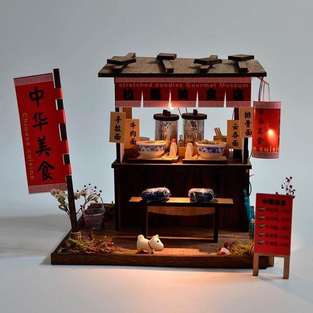 DIY Unique Wooden Style Oriental Hand-assembled House