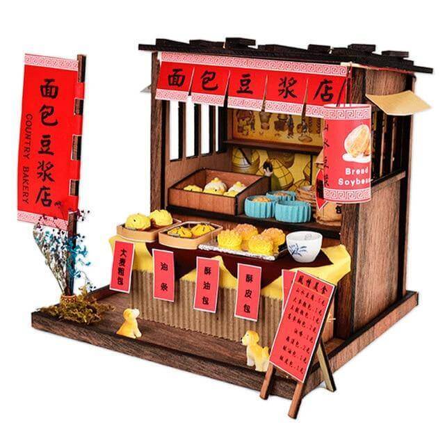 DIY Unique Wooden Style Oriental Hand-assembled House