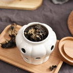 Creative Bamboo Lid Ceramic Storage Can