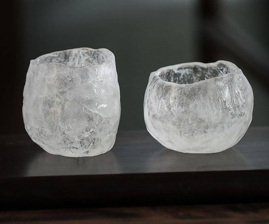 Ice Glaze Handmade Japanese Tea Cup