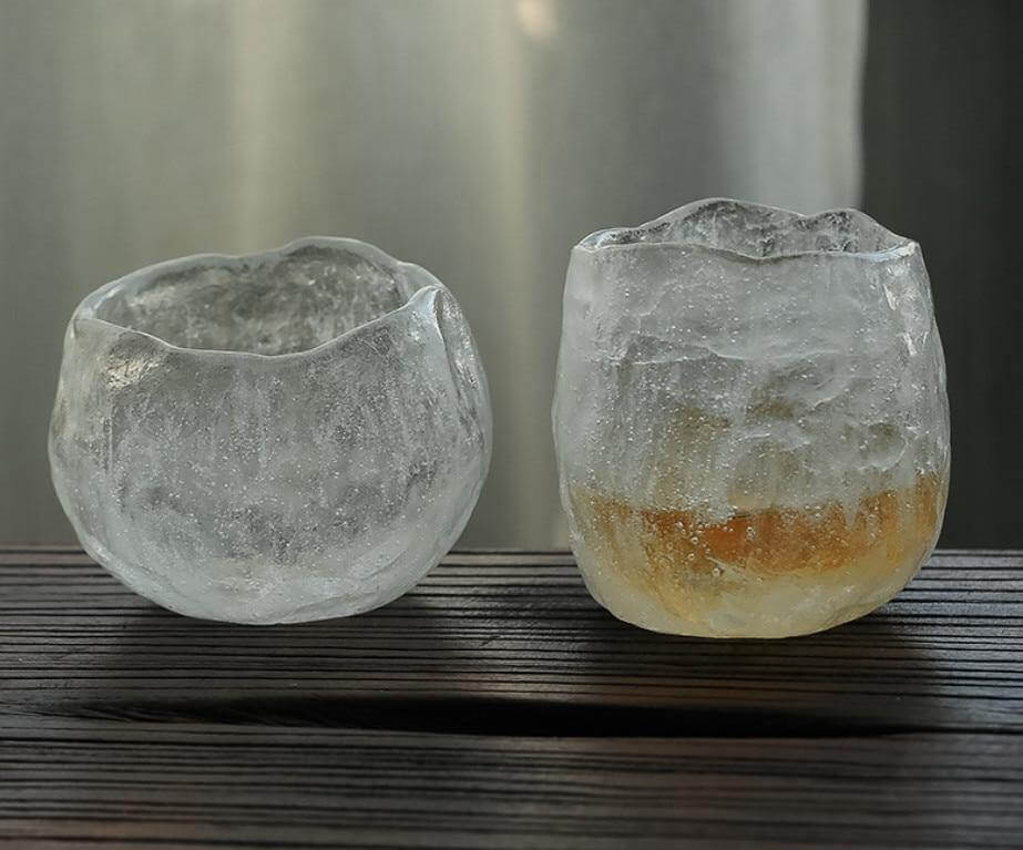 Ice Glaze Handmade Japanese Tea Cup