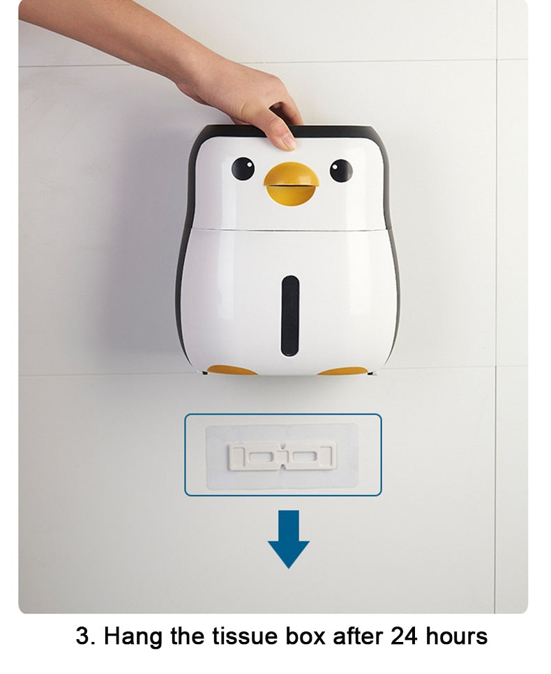 Penguin Bathroom Storage Box Toilet Paper Holder