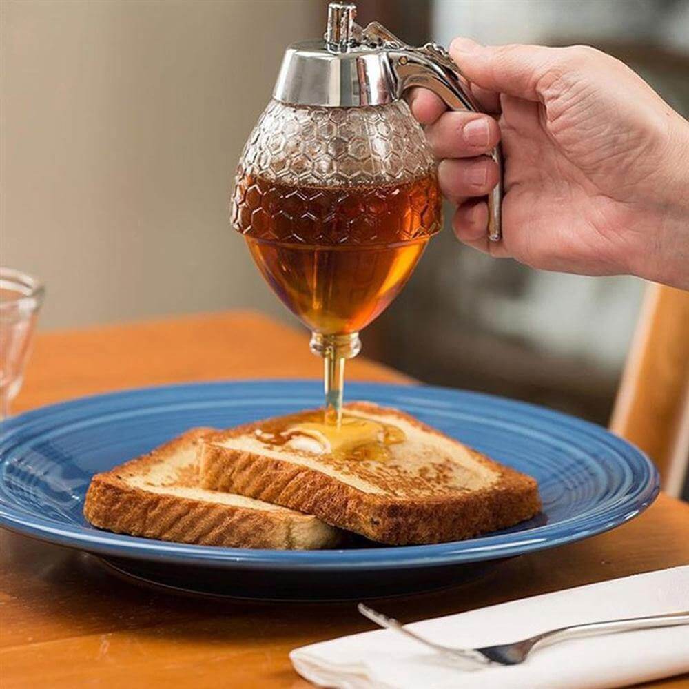 Honeycomb Jar Honey Dispenser