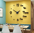 3D Large DIY Modern Number Wall Clock