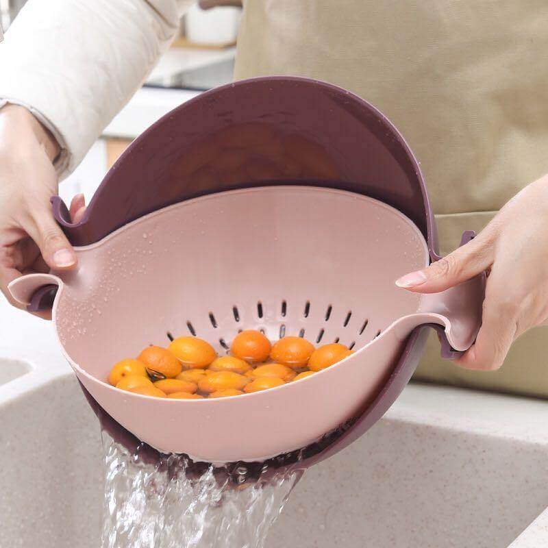 Pastel Double Drain Basket Bowl