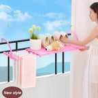 Balcony Foldable Clothes Hanging Drying Rack Organizer