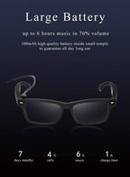 Smart Bluetooth Built-in Speaker Headset Glasses