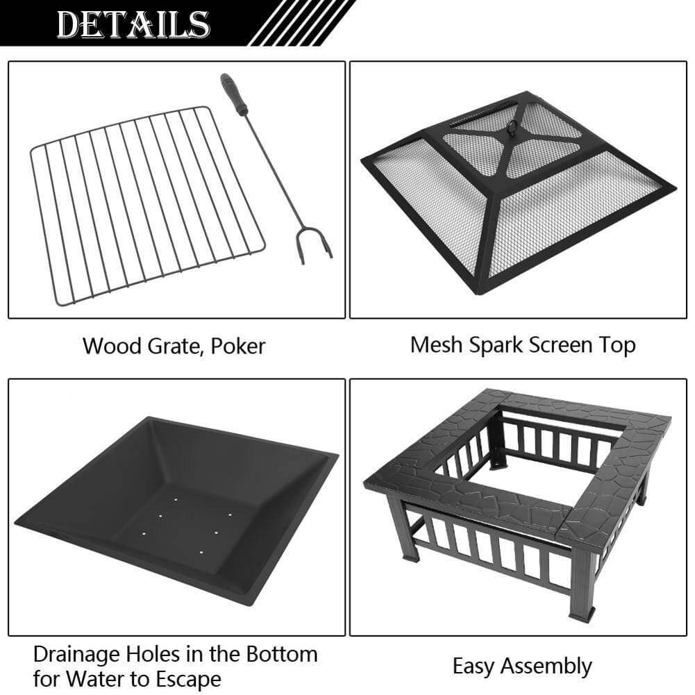 Portable Backyard Fire Pit Table