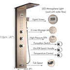 Elegant Digital Massage System Digital Led Panel Shower Sets