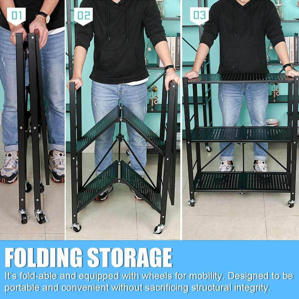 Multifunctional Foldable Storage Rack Organizer