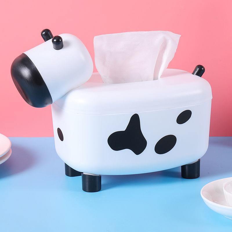 Cute Mini Cow Tissue Storage Toothpick Box