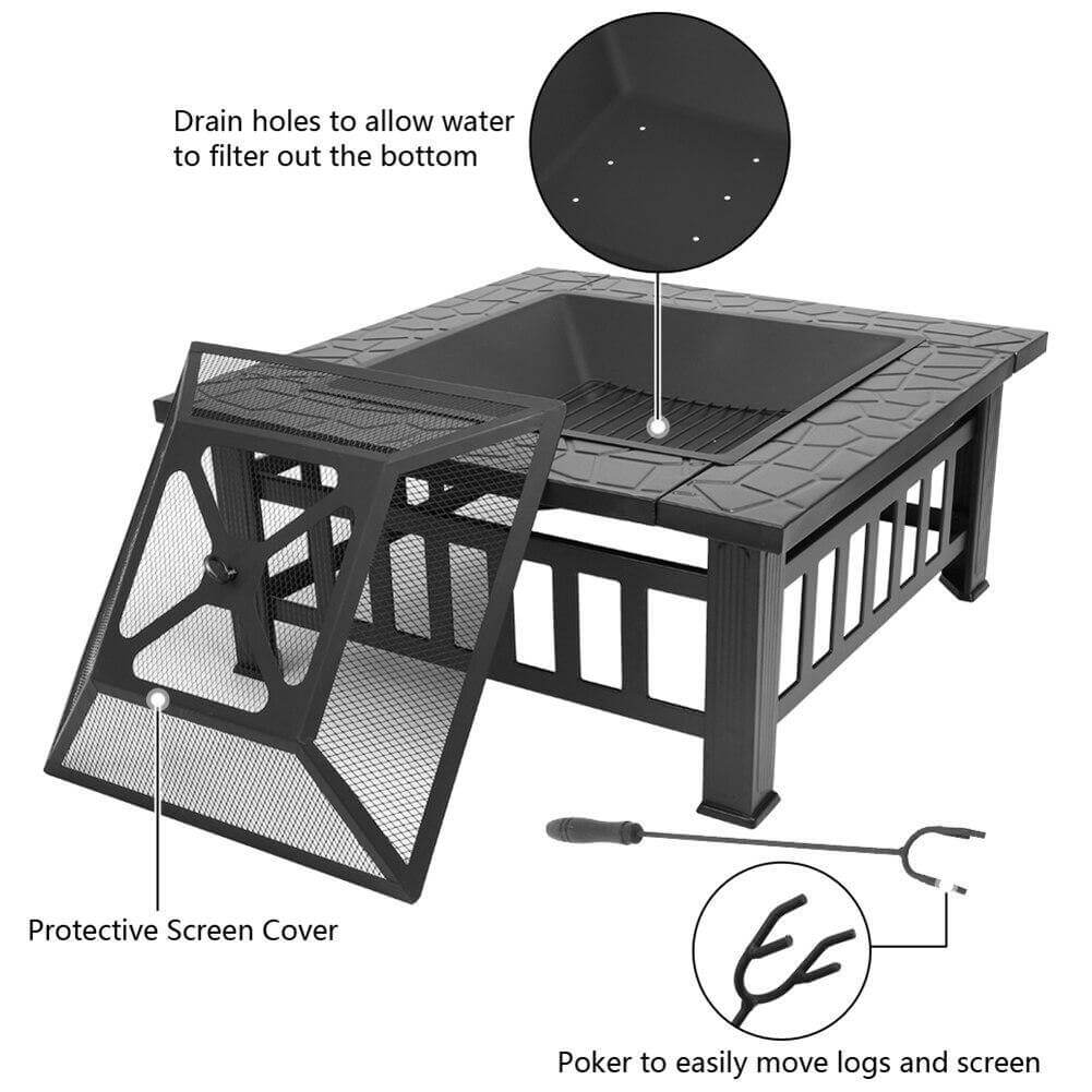 Portable Backyard Fire Pit Table
